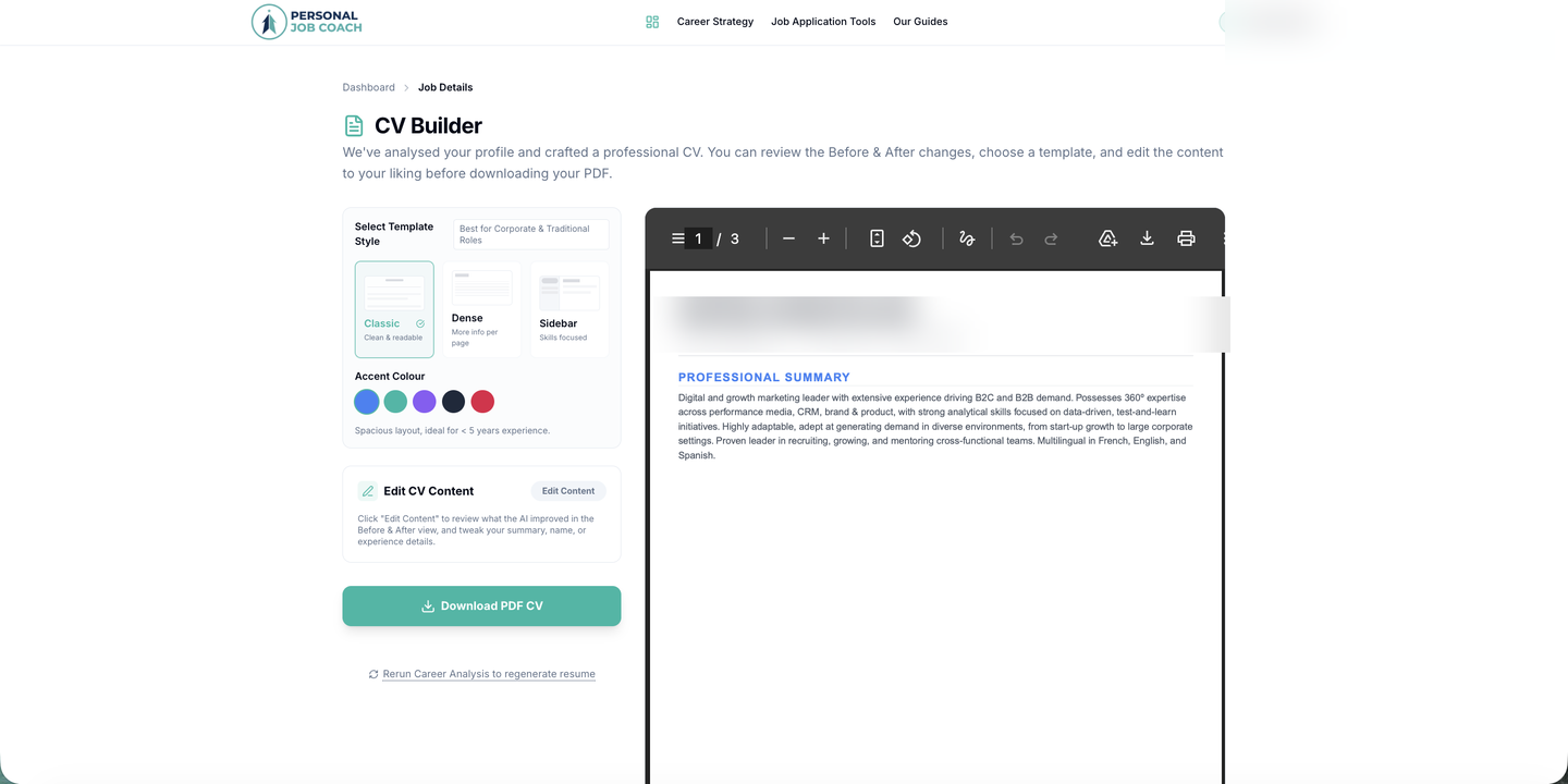 Professional Profile Builder